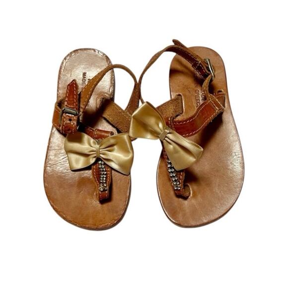 Grecian Handmade Leather Bow Sandals - Picture 1 of 9